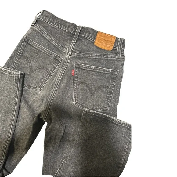 Free people Levi's high rise Women's ribcage straight leg Gray Jeans - Picture 7 of 12